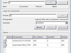 La commande telle qu'elle doit tre enregistre
