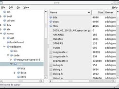 Screenshot showing an early development version of garp.