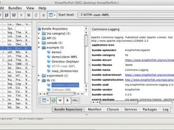 The Knopflerfish Desktop - Bundle repository view