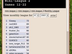 Mini leagues of arbitrary length or monthly. 