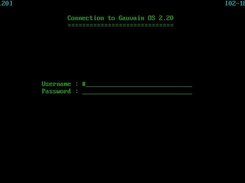 The logon screen of Gauvain 2.2