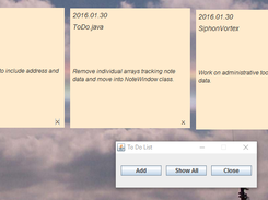 What the user sees at startup - all notes displayed