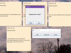 Closing a note will give the option to delete (clicking 'No' hides the note)