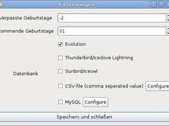 (german) GBirthday Preferences window