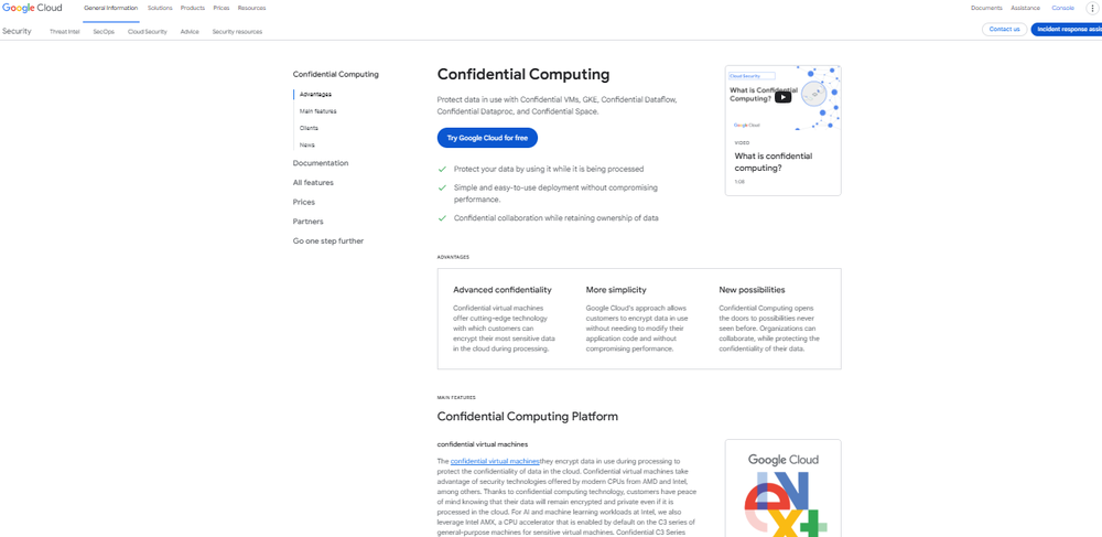 Google Cloud Confidential VMs Screenshot 1