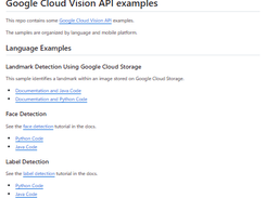 Google Cloud Vision API examples Screenshot 1