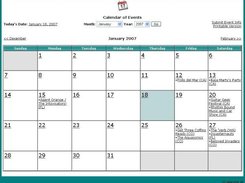 Month View (Appearance can be customized with CSS)
