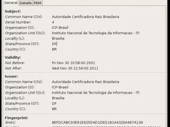 Showing the root CA of Brazilian PKI