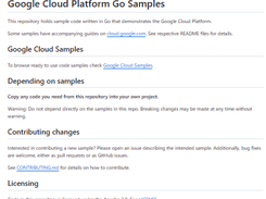 Google Cloud Platform Go Samples Screenshot 1