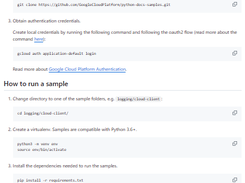 Google Cloud Platform Python Samples Screenshot 1