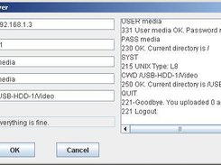 Successful connection via FTP