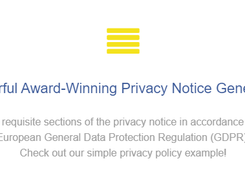 GDPR Privacy Notice Generator Screenshot 1