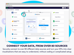 Easily pull in real-time data from over 80 different tools, including spreadsheets and databases, as well as popular business tools like Salesforce, Zendesk, Google Analytics and many more.