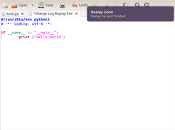 With a notify message after having finished the replay