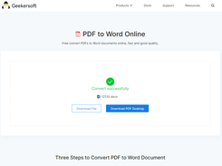 Geekersoft PDF to Word Online Screenshot 1