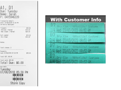 Store Receipt and Wet tag