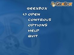GeeXboX Main Menu Screen