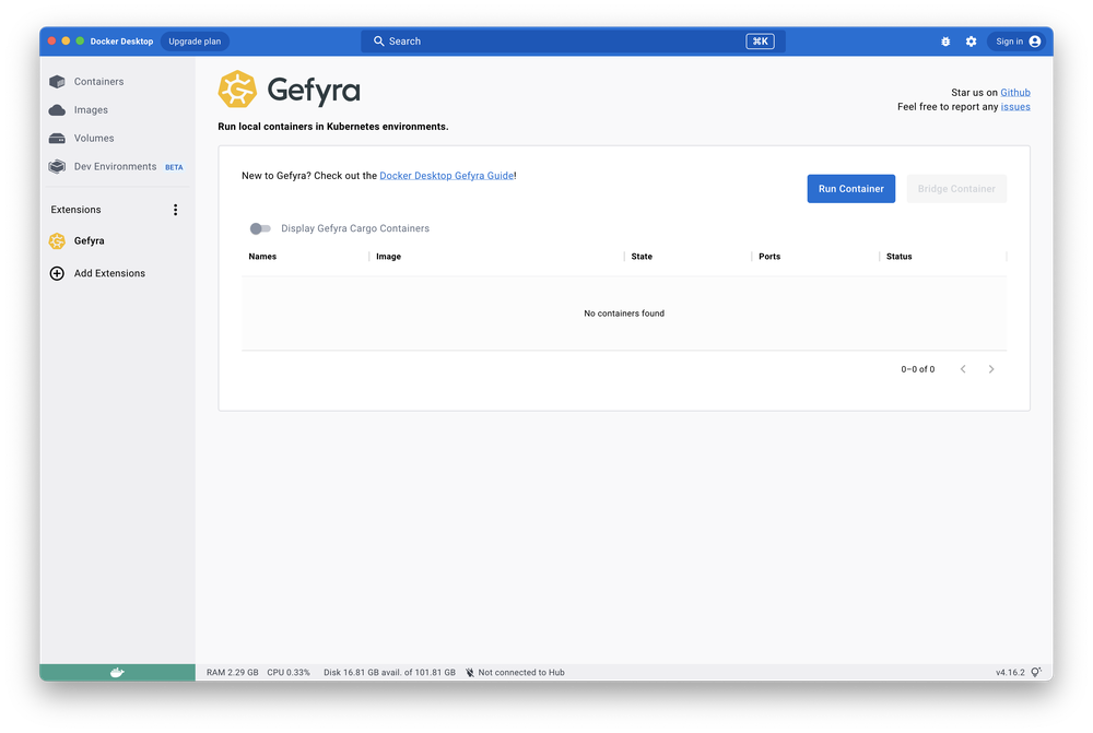 Gefyra Docker Desktop Extension 1