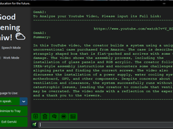 GemAI Analysing a Youtube Video from its URL.