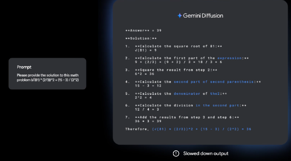 Gemini Diffusion Screenshot 1