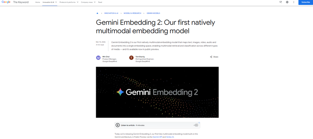 Gemini Embedding 2 Screenshot 1
