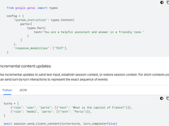 Gemini Live API Screenshot 1