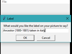 After choosing a file you simple type in the caption you want and its added to your photo