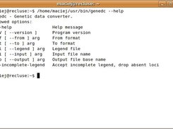 Help screen of genedc-0.1.1