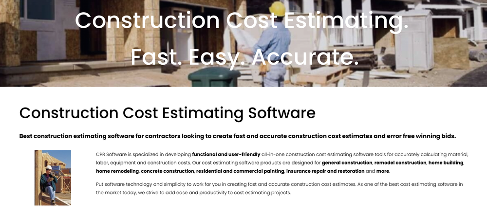 GeneralCOST Estimator for Excel Screenshot 1