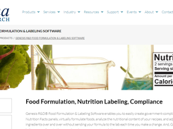 Genesis R&D Food Labeling Screenshot 1