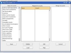 Dialog for mapping accounts from two different reports