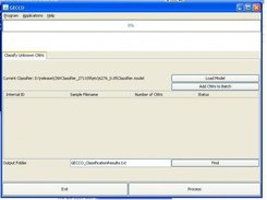 Main window, shows the analysis status of CNV batches.