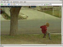 example page with scrolling by dragging and playing status