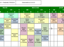 Week schedule view