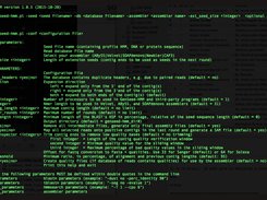 Command line help screen