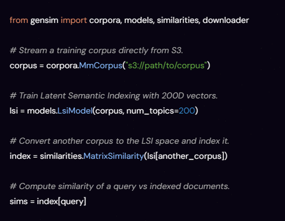 Gensim Screenshot 1