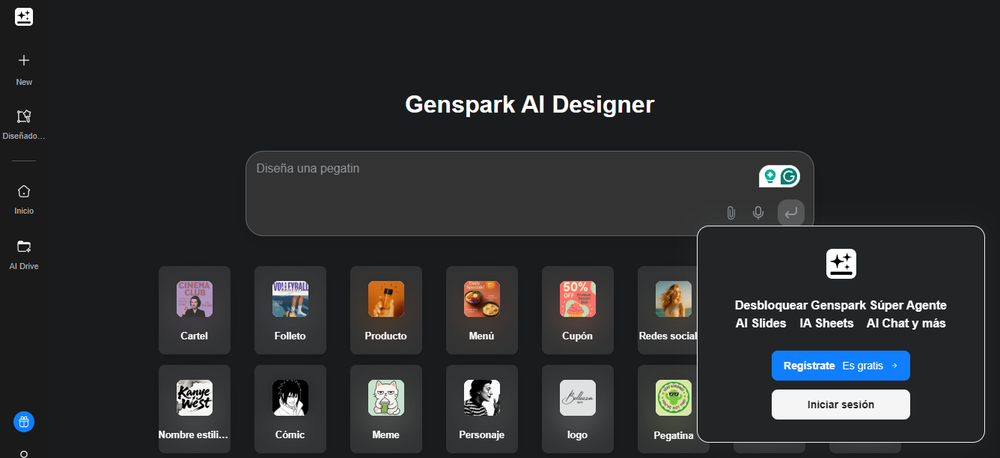 Genspark AI Designer Screenshot 1