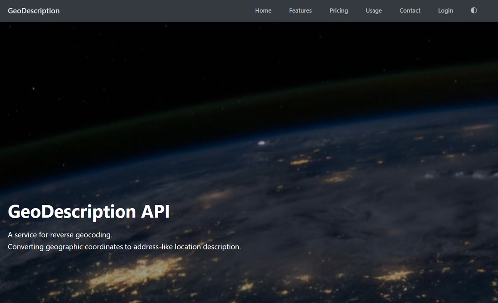 GeoDescription API Screenshot 1