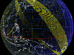 Direct traverse, double curvature of very long geodesic line