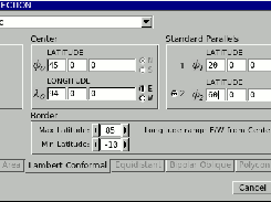 Lambert Conformal Conic tab