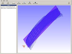 A plane fitted to the point cloud