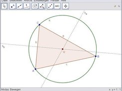 Triangle with its circumcircle