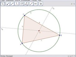 Triangle with its circumcircle