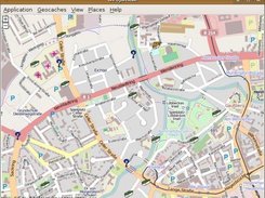 Map view with imported geocaches