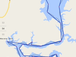Route with 100m error allowed