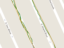 Biggest reduction achieved on straight line sections