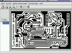 The layout of an electronic dice, converted to EPS.