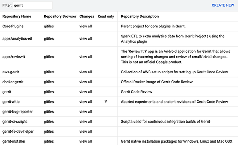 Gerrit Code Review Screenshot 1