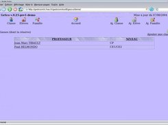 Affichage des classes / Display classes