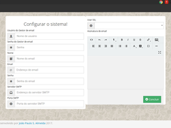 Tela de configuração